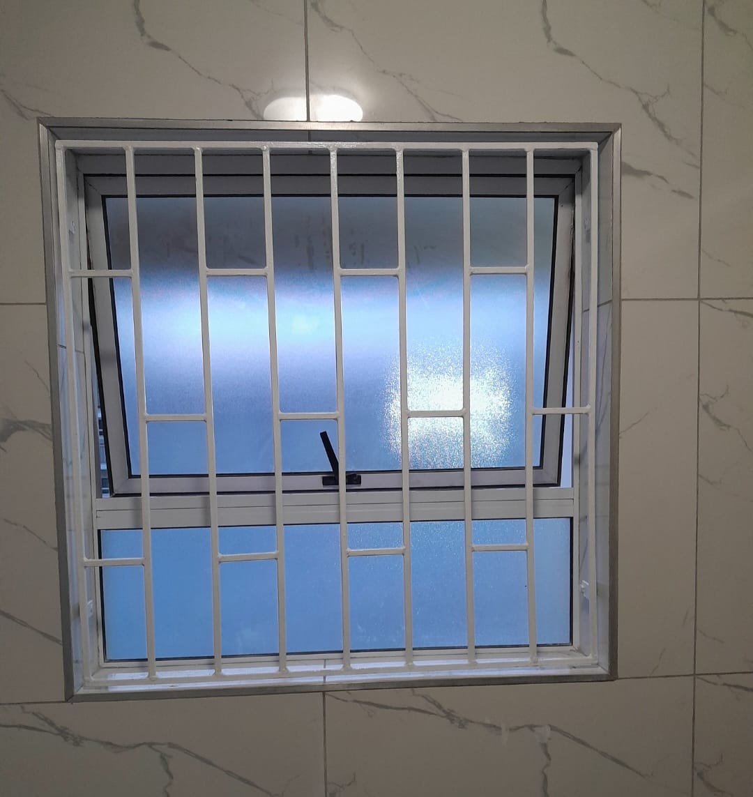Bathroom window burglar bars