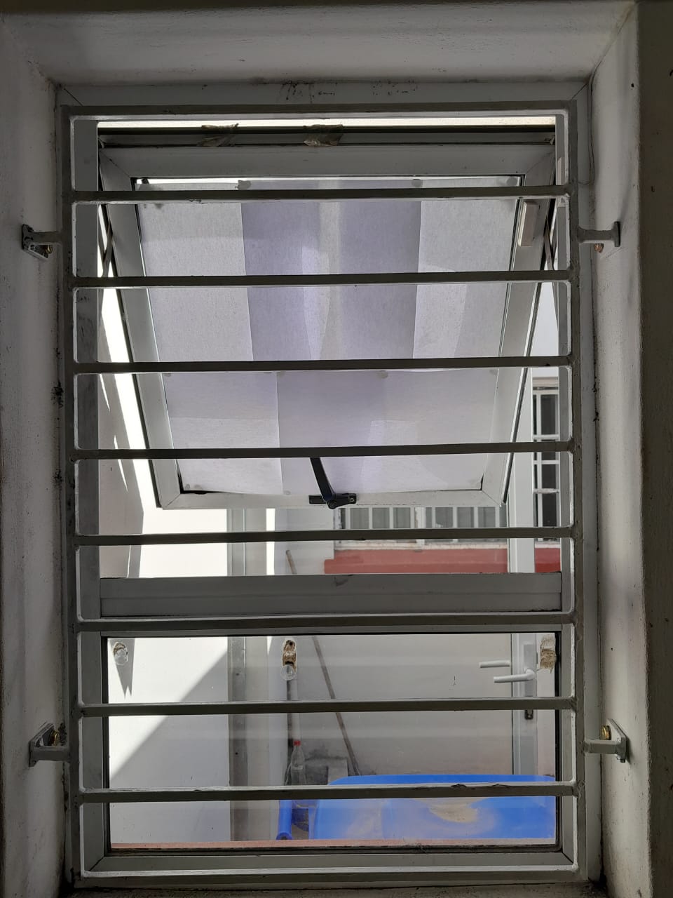 Burglar bars on window