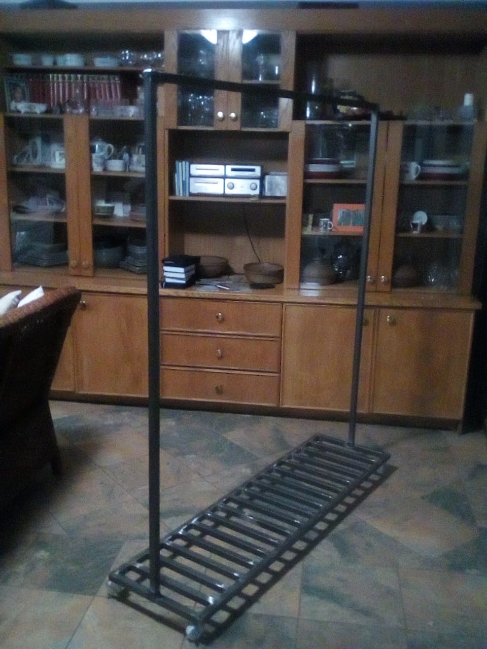 Custom shoe rack and clothing stand